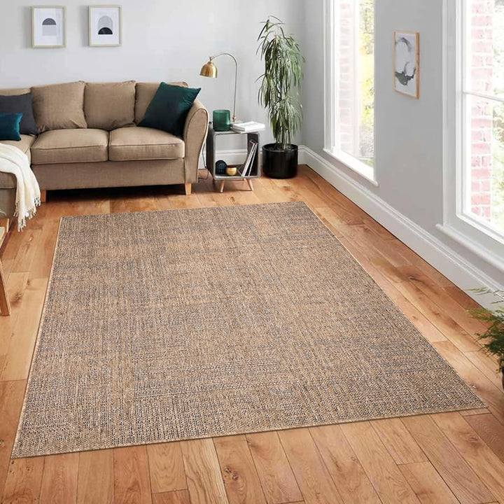 Paco Home Outdoor Teppich wetterfest & langlebig Flachgewebe in moderner Jute-Sisal-Optik in Naturtö