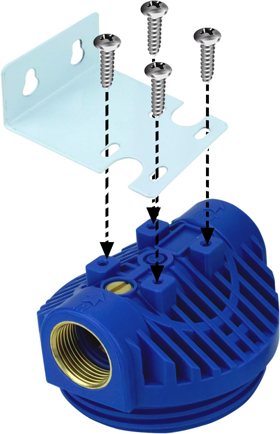 FILTROTECH Filter 10 Zoll Anschluss 1" für Hauswasserwerk GartenPumpe Wasserfilter mit Filtereinsatz