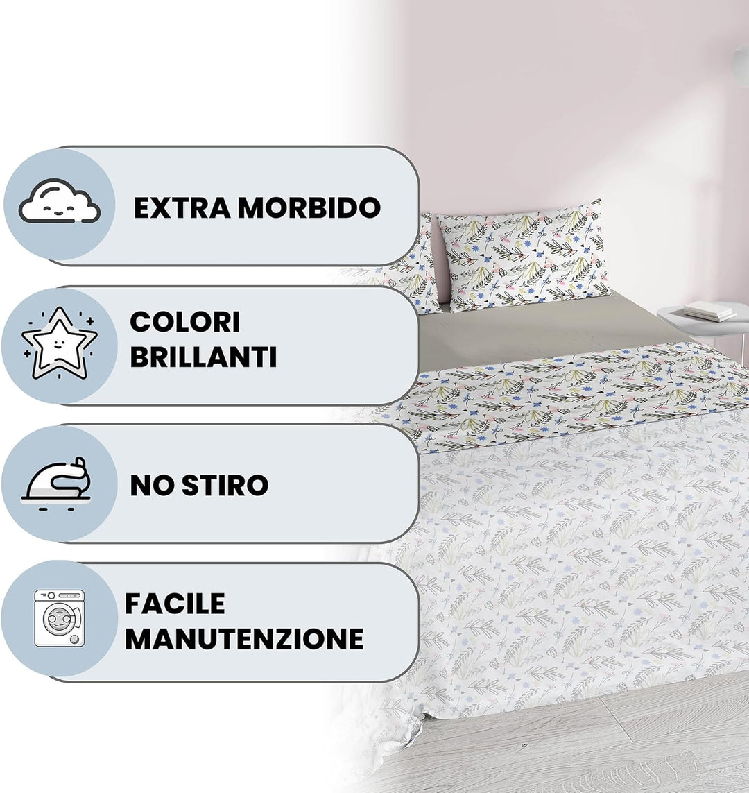 Italian Bed Linen MB Home Italy “Fantasy” Bettwäsche-Set, Provenza, Doppelbett Provenza Doppelbett,