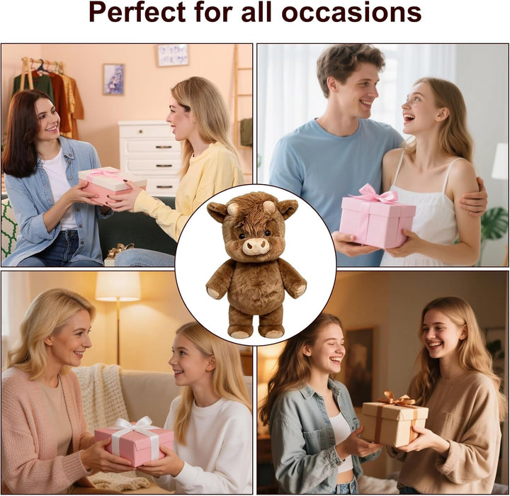 Running Cow Plush 45cm, Kuh Kuscheltier, Laufendes Kalb Plüschtier, Wildschwein Stofftier, Cartoon S