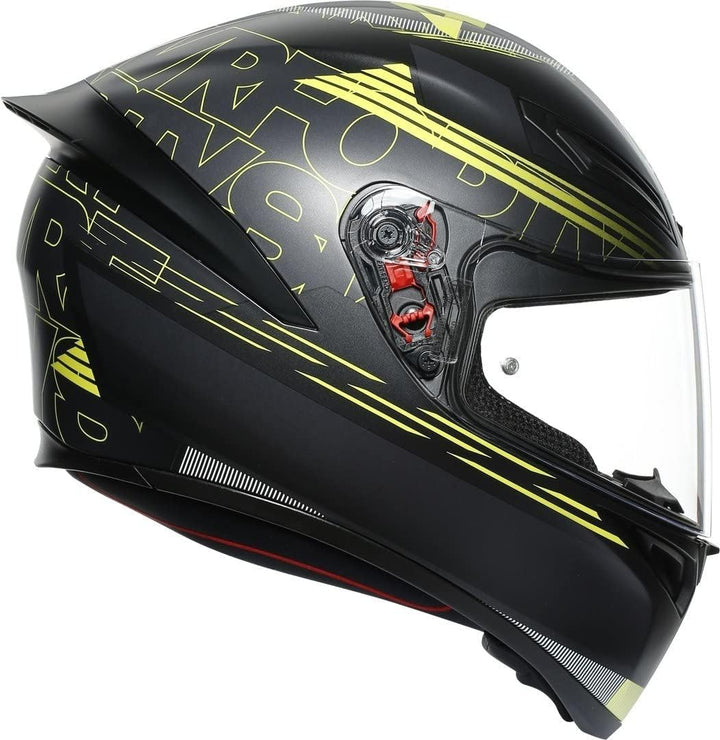 AGV Unisex-Adult K1 E2205 Top Motorrad Helm XS Schwarz, XS Schwarz