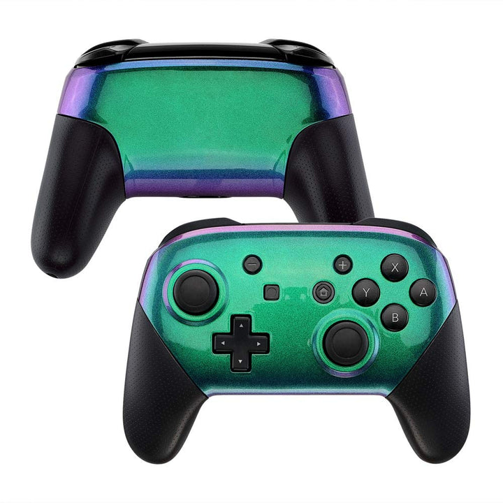 eXtremeRate Custom Case Cover kompatibel mit Nintendo Switch Pro Controller, DIY-Ersatz Grips Front