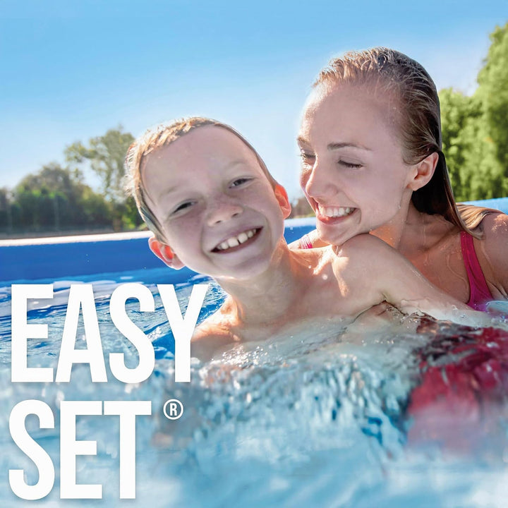 INTEX "Easy Set" XL Pool rund Aufstellpool 305 x 61 cm, Volumen 3.077 l, Grosser Aufblasbarer Pool G
