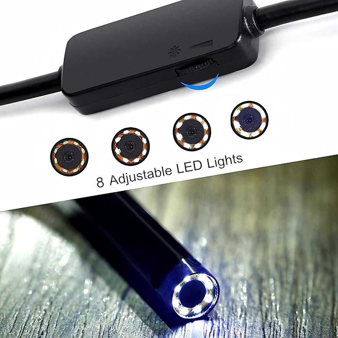 Retoo WiFi Endoskopkamera Handy Endoskop Inspektionskamera Rohrkamera 720P HD mit LED-Licht für Andr