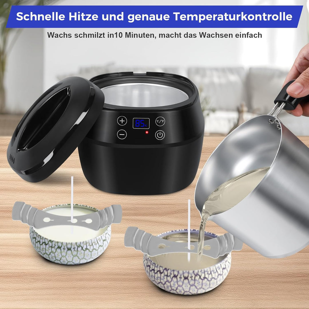 Viviheyday Elektrischer Wachsschmelzer für Kerzenherstellung, Wachsschmelztopf kerzen selber machen