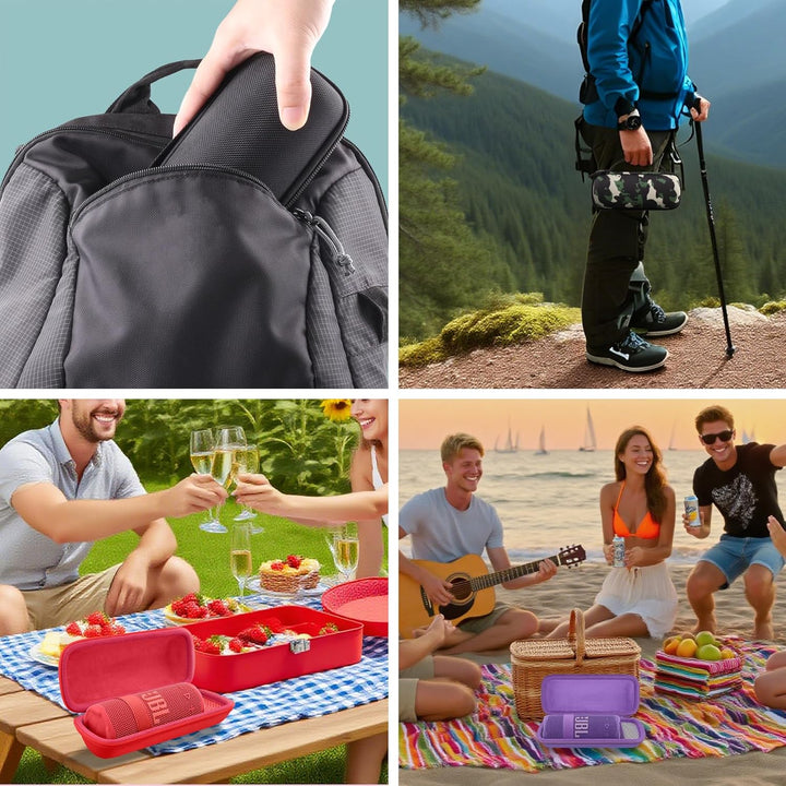co2CREA Tasche für JBL Grip Kompakter Bluetooth Lautsprecher Hülle Case Etui Tragetasche Blau, Blau