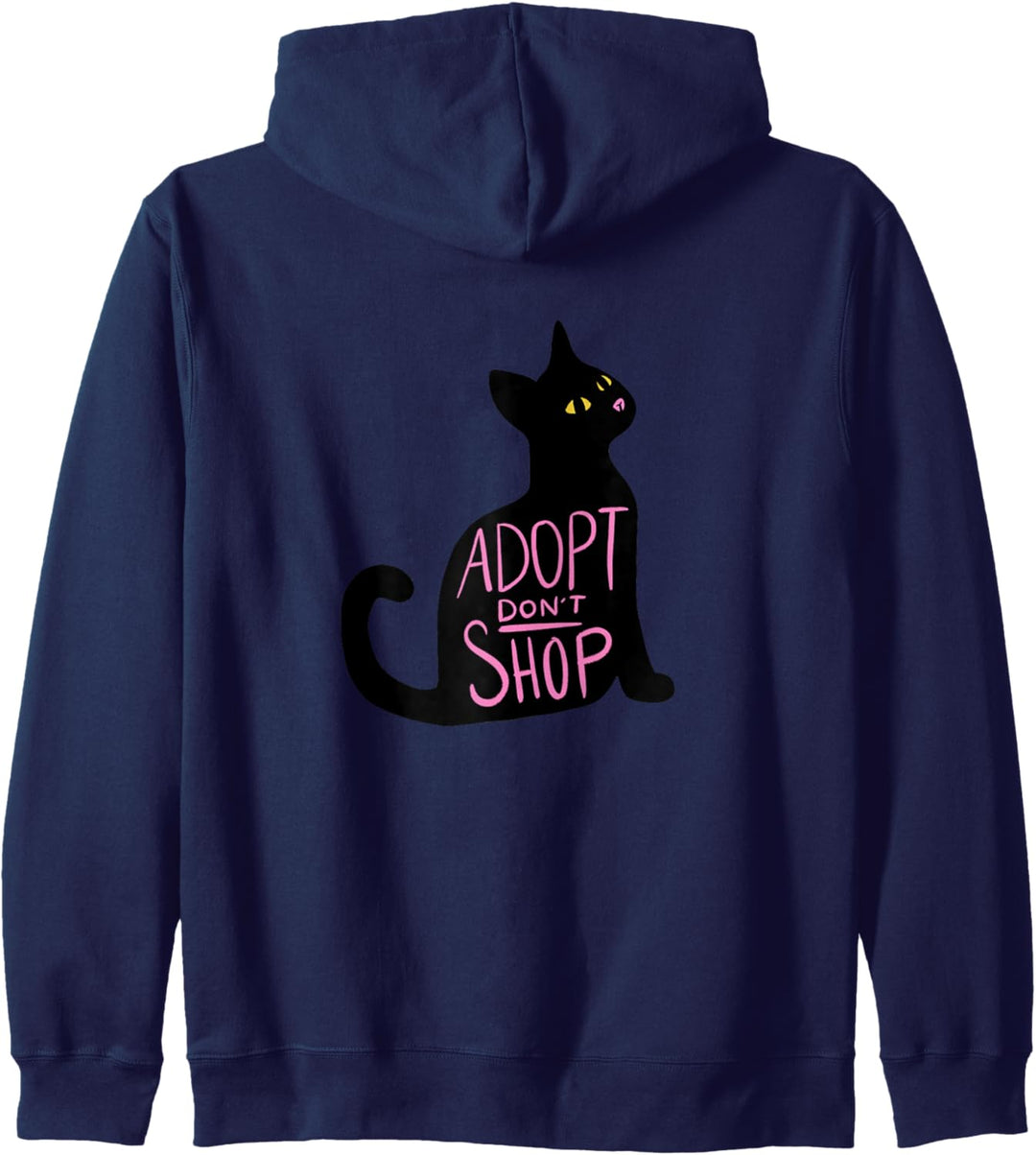 Adopt don't shop black cat adoption Kapuzenjacke