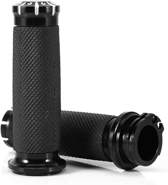 for Davidson Fxdb Street Bob-Lenker Handgriffe, 1" Motorrad Lenker Handgriffe Für Softail Cruiser Ch
