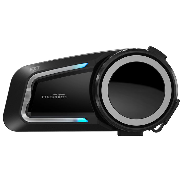 Fodsports FX7 Mesh Motorrad Headset V3.0,APP-kompatibel, Helm Kommunikationssystem mit Audio-Multita