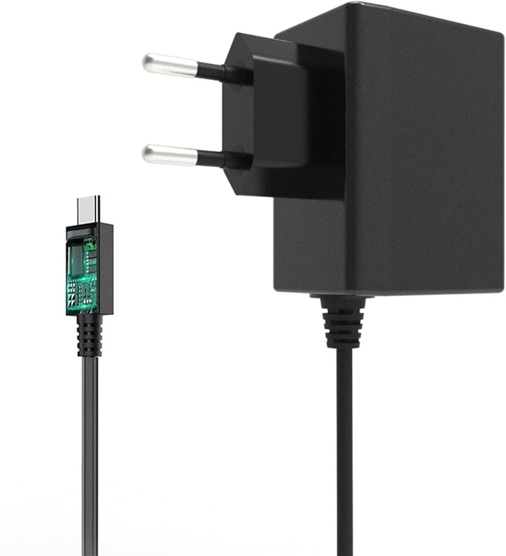 Ladegerät für Switch Console Netzteil Unterstützt TV-Modus Schnelles Aufladen mit 1,5m/5ft Kabel Kom