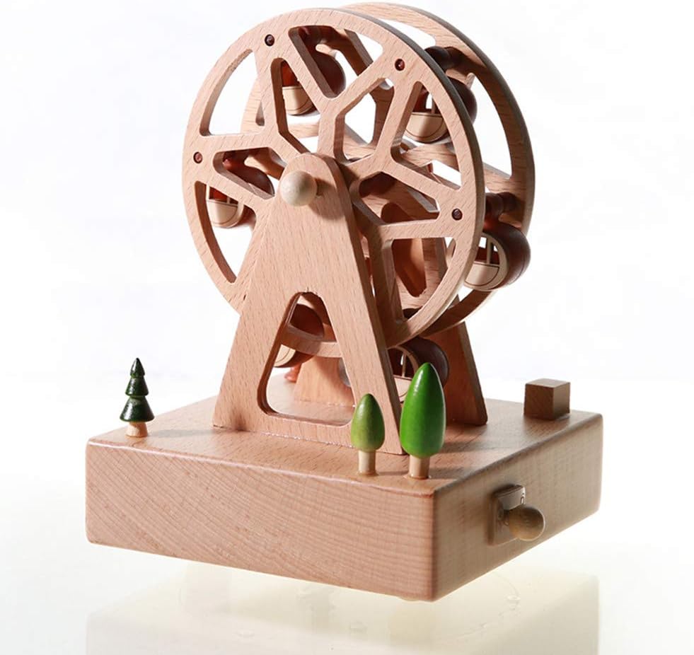 Chonor Innovative Szene aus Holz Spieluhr, Premier Spieluhr Handkurbel Handwerk Reine Hand-klassisch
