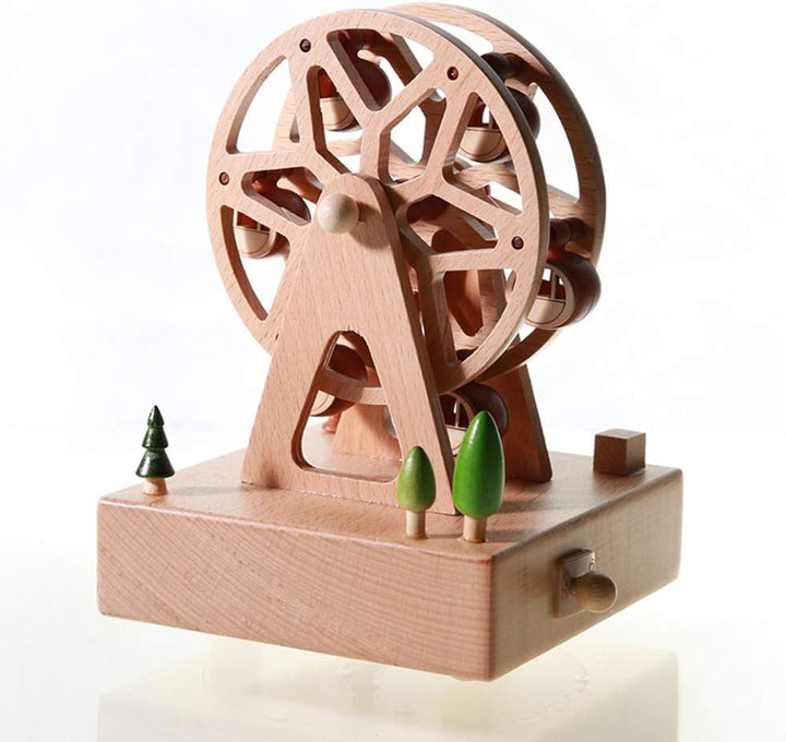 Chonor Innovative Szene aus Holz Spieluhr, Premier Spieluhr Handkurbel Handwerk Reine Hand-klassisch