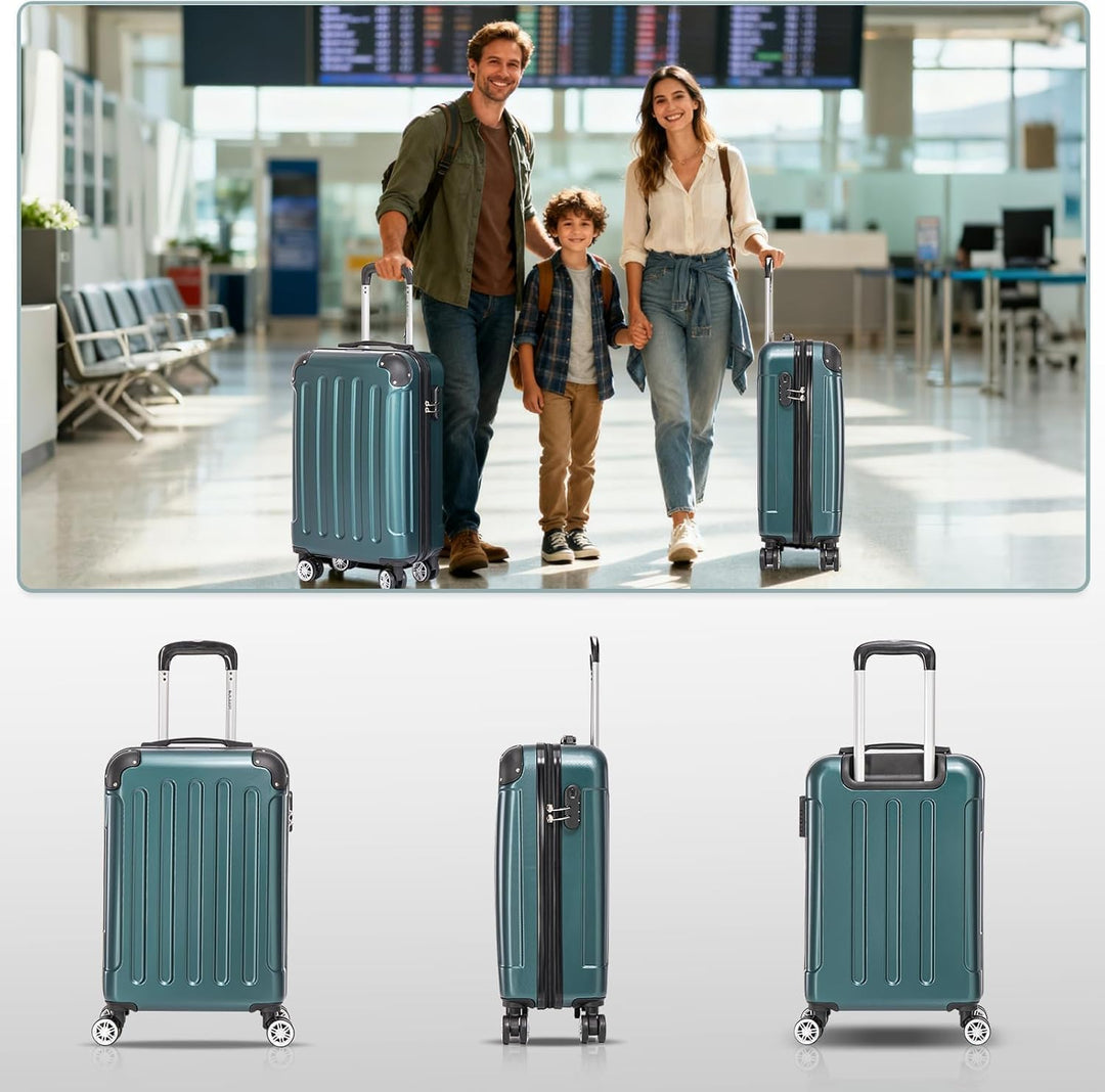 Koffer Set 3tlg, Koffer Gross, Trolley Koffer Reisekofferset, (55/66/76CM), Handgepäck Koffer, 360°d