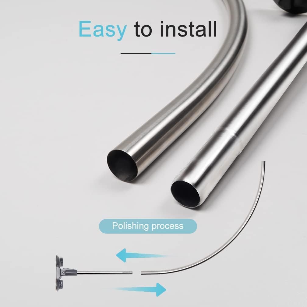 Hershii Duschvorhangstangen U-förmige Vorhangschiene Dusche Badewannenstange Eckgardinenstange Ohne