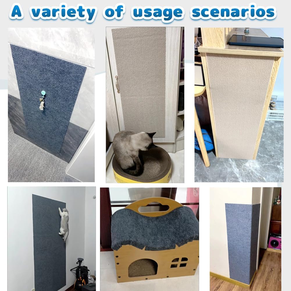 Kratzmatte Selbstklebend Katze Kratzbrett Kratzwand DIY Kratzteppich Katzenkratzer Kleber Möbelschut