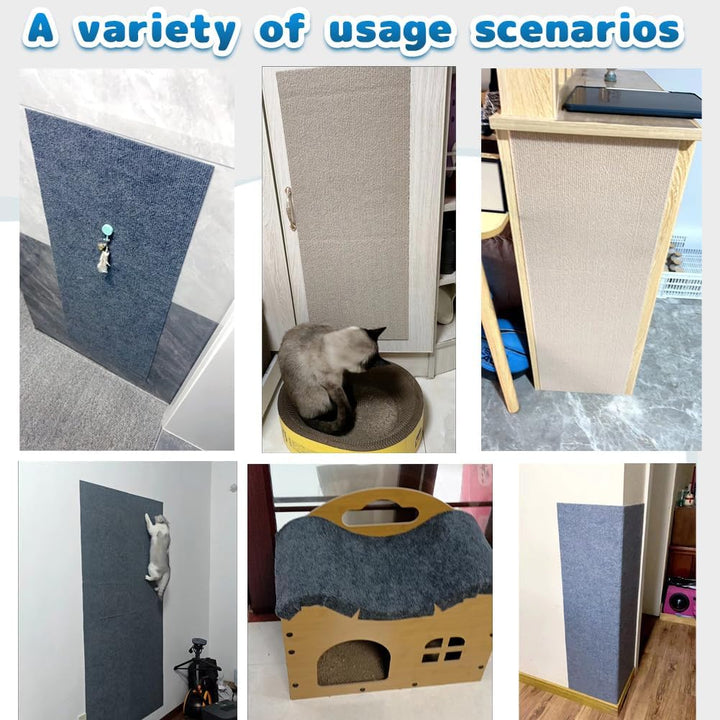 Kratzmatte Selbstklebend Katze Kratzbrett Kratzwand DIY Kratzteppich Katzenkratzer Kleber Möbelschut