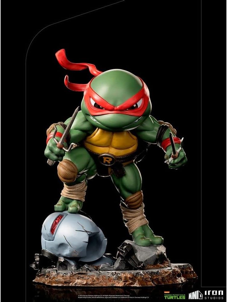 Iron Studios 84056 TMNT Raphael Minico statuen, Mehrfarbig