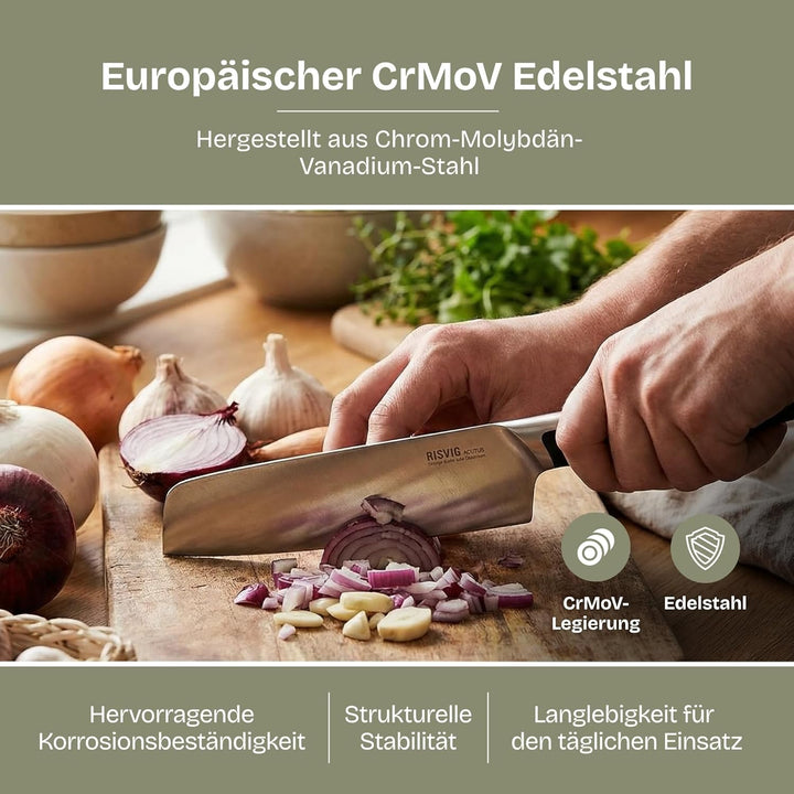 18 cm Gemüsemesser Acutus – Leichtes Küchenmesser für hartes Gemüse und Kohl – Ergonomisches Design