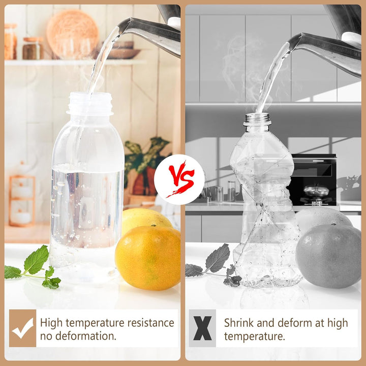 YBCPACK 12 Stück 450ml Hitzebeständig Plastikflaschen Zum Befüllen, Spülmaschinenfest, PP Kunststoff