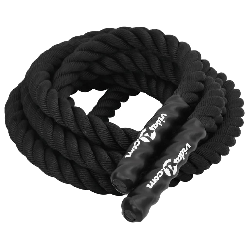 Battle Rope Polyester Schwarz 6 m 4,5 kg Cardio-Maschinen-Zubehör