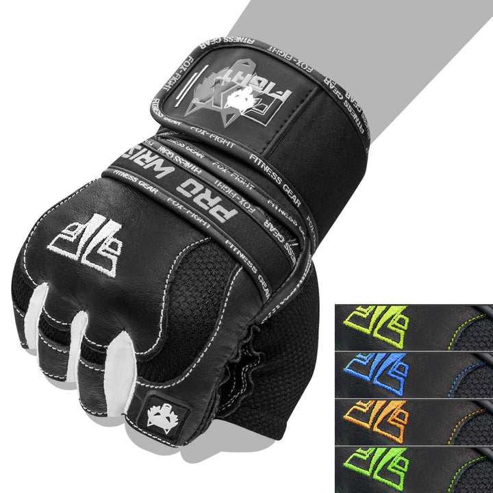 FOX-FIGHT Fitnesshandschuhe Trainingshandschuhe Kraftsport Damen Herren Leder Handschuhe Bodybuildin