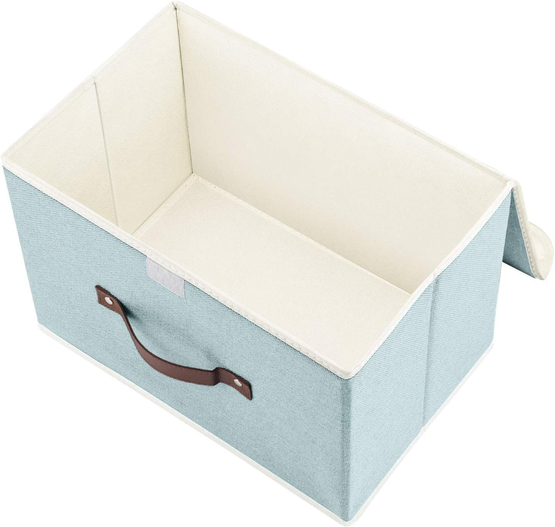 TYEERS Faltbare Aufbewahrungsbox mit Deckel, Stoff, Waschbare, Kisten Aufbewahrung mit Deckel, 38x25