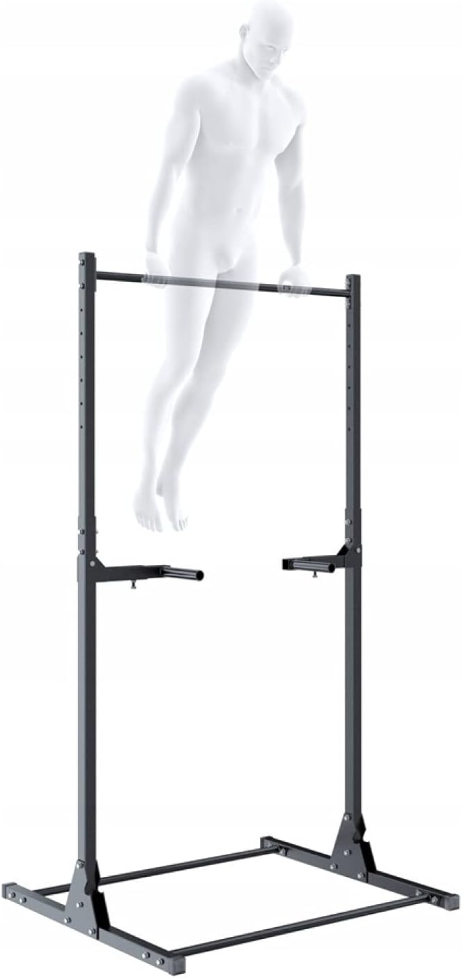 Klimmzugstange Dipstation Verstellbar Kraftstation Training Freistehend bis 320 kg Davski