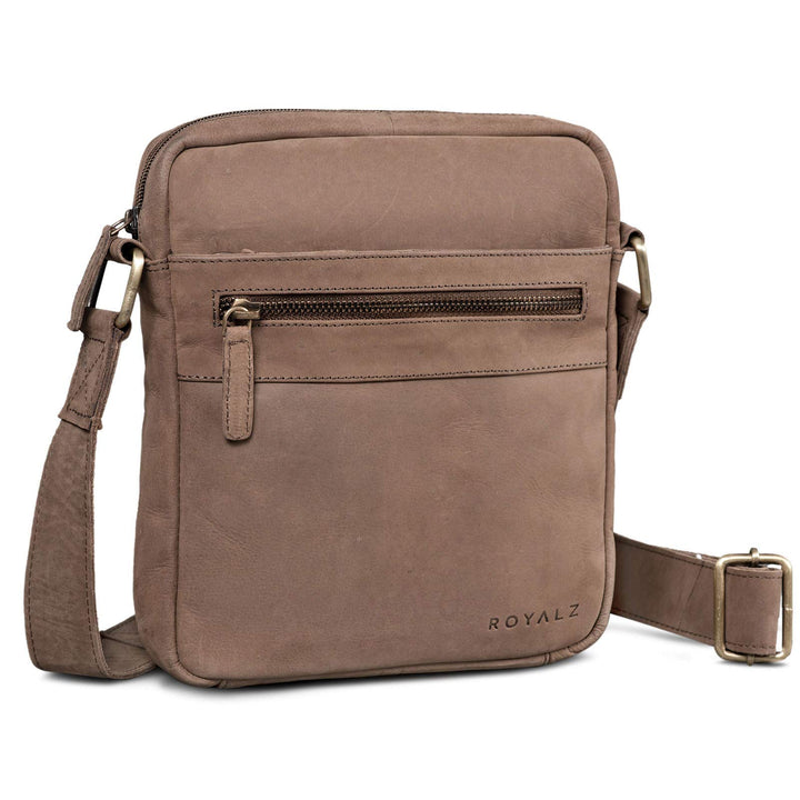 ROYALZ 'Trenton' Umhängetasche Leder Herren Klein Vintage Design Seitentasche Männer Schultertasche