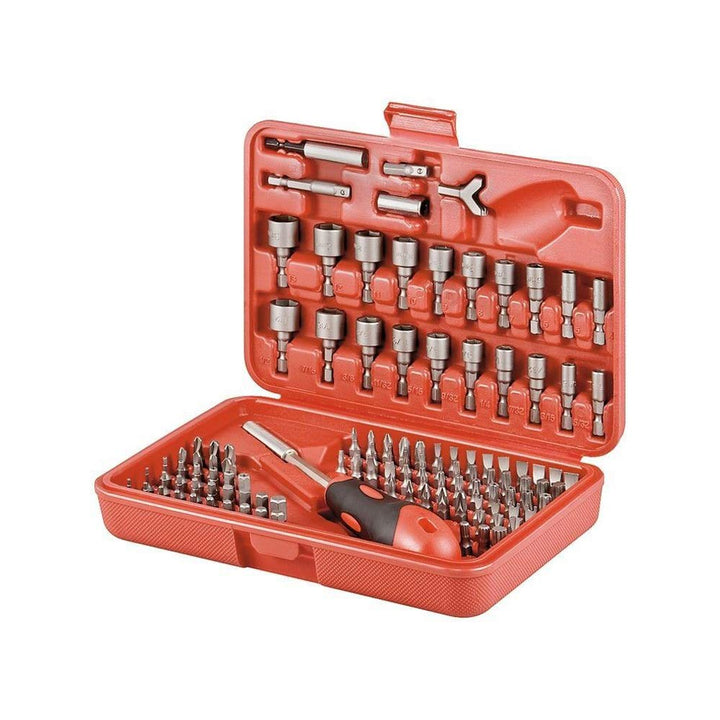 Goobay 77119 Bit Set Universal 113 Teile / Bitsatz mit magnetischen Bitschraubendreher 6,3mm / S2 We