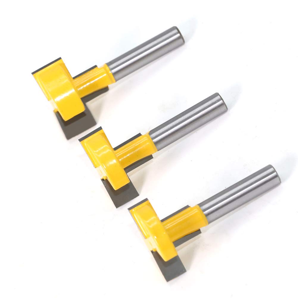 3 Stücke T-Nutfräser T-slot & T-Track Slotting Fräser Router Bit Set mit 8mm Schaft