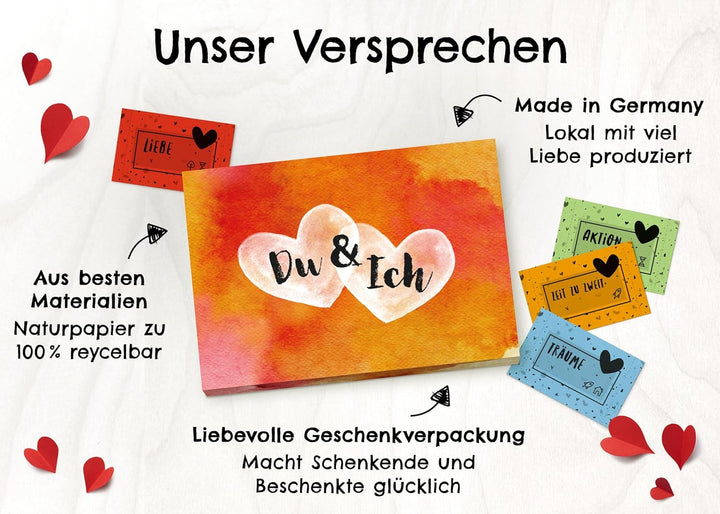 Herzmeister Geschenk für Paare - 50 unvergessliche Date Ideen für Paare - Pärchen Geschenk für eine