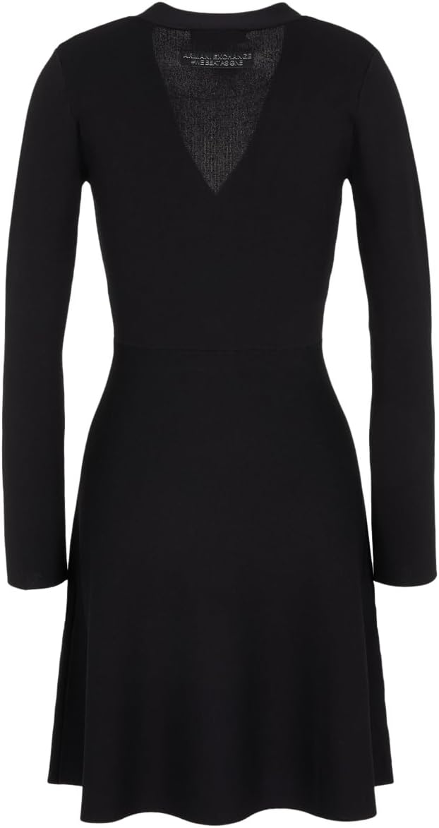 Armani Exchange Damen Sustainable, Soft Touch Casual Night Out Dress M Schwarz, M Schwarz