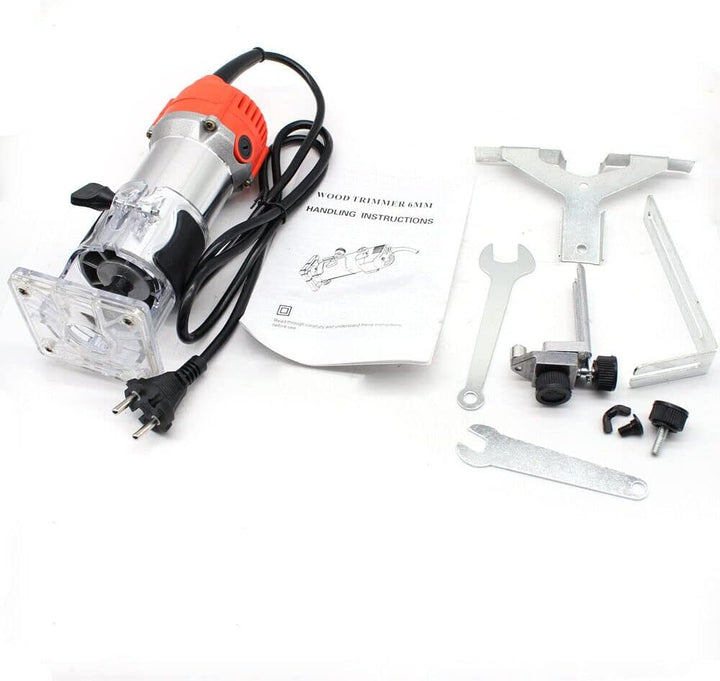 Oberfräse, 800W 220V Kantenfräse Einhandfräse Professional Holzfräse Handfräse mit Transparenter Bas