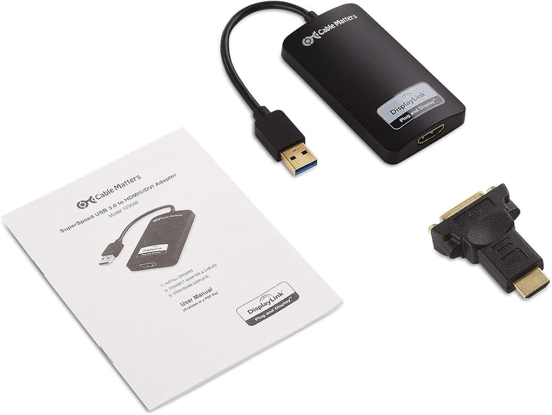 Cable Matters SuperSpeed USB HDMI Adapter (HDMI USB Adapter, USB 3.0 auf HDMI Adapter, USB zu HDMI)