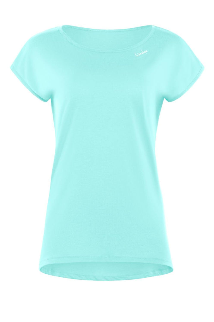 Winshape Damen Ultra leichtes Modal-Kurzarmshirt mit abgerundetem Saum MCT013 XL Mint, XL Mint