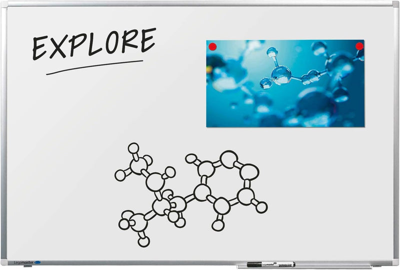 Legamaster Premium Plus Whiteboard – weiss – 60 x 90 cm - Magnettafel aus emailliertem Stahl inklusi