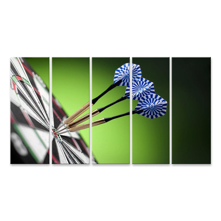 islandburner Bild auf Leinwand Darts Pfeile Im Bulls Eye Der Dartscheibe Bilder Wandbilder Poster Le