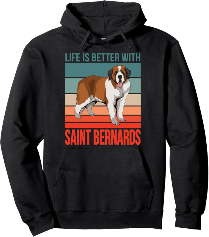 Leben besser mit Bernhardiner Hunde Besitzer Bernhardiner Pullover Hoodie