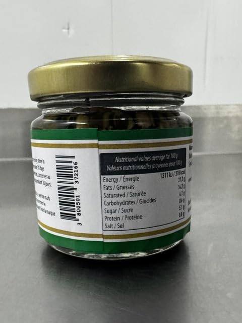 Gehackte schwarze Trüffel 90g – Konservierte Trüffel in nativem Olivenöl extra – Feine Gourmet Delik