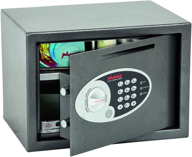 Phoenix Vela SS0802ED Deposit Home & Office Safe mit elektronischem Codeschloss Graphit-Grau (klein)