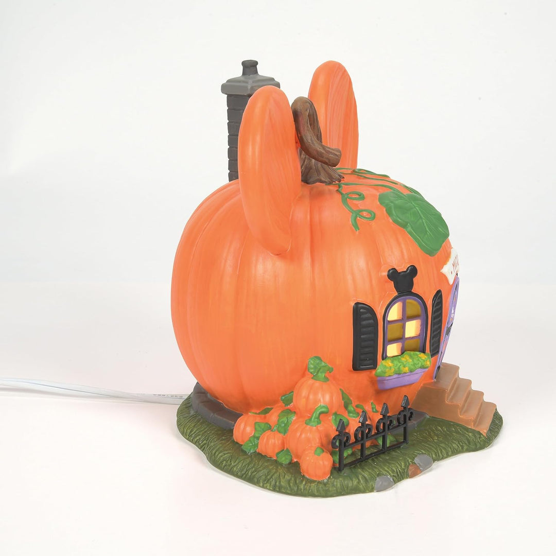 Department 56 Disney Village Halloween Mickey Mouse Pumpkintown House Lit Building, 14 cm, mehrfarbi