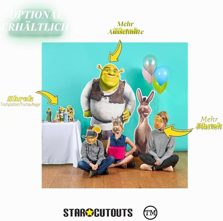 Star cutouts STSC785 Shrek Pappaufsteller in Lebensgrösse, Einfarbig, Lifesize