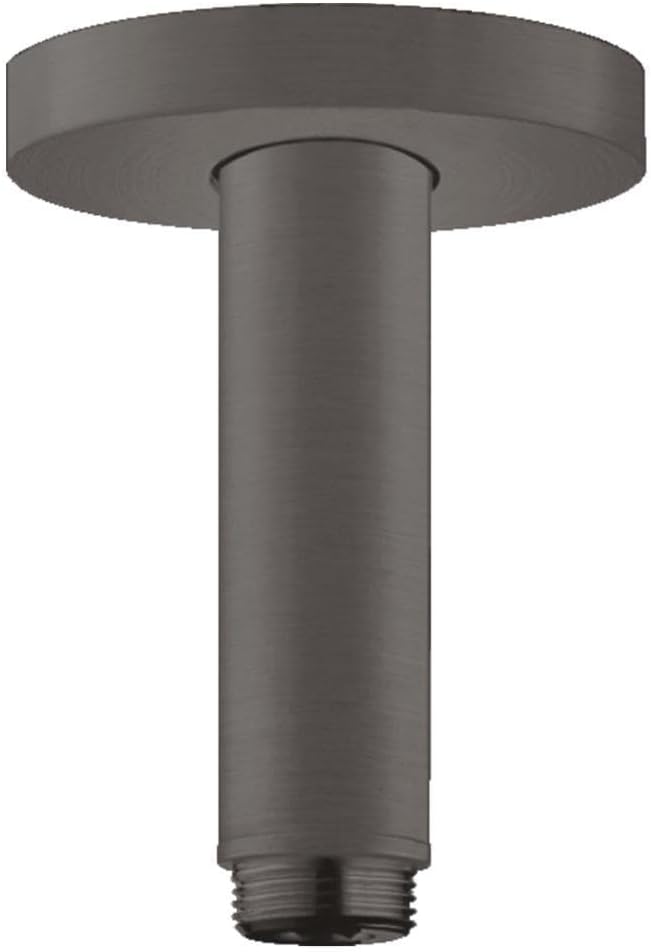 hansgrohe Deckenanschluss S für Regendusche, Anschluss Kopfbrause 10 cm, Brushed Black Chrome Brushe