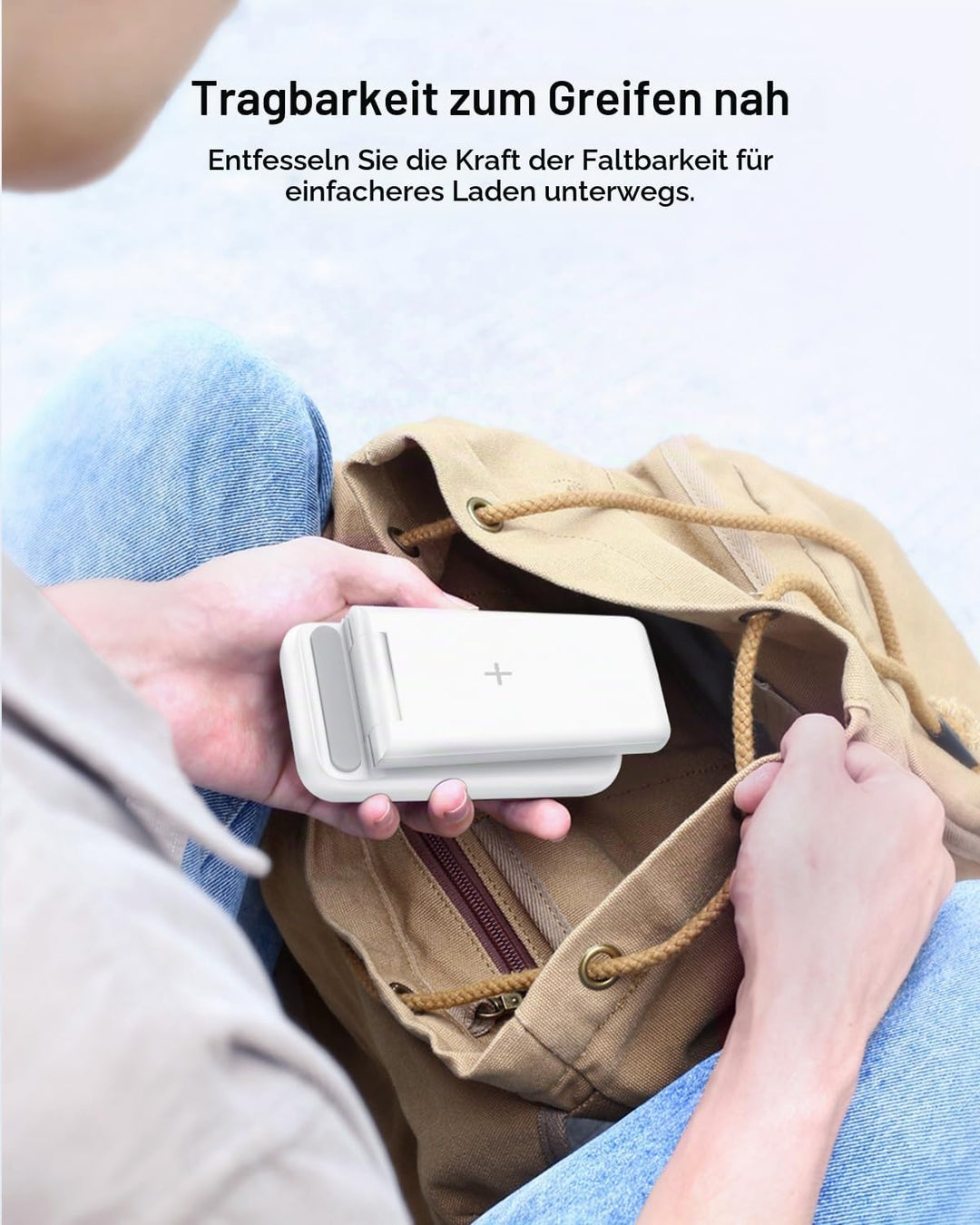 JoyGeek 3 in 1 Kabelloses Ladegerät, Wireless Charger Dock für i Phone 15/14/13/12/11/Pro Max/X/8, I