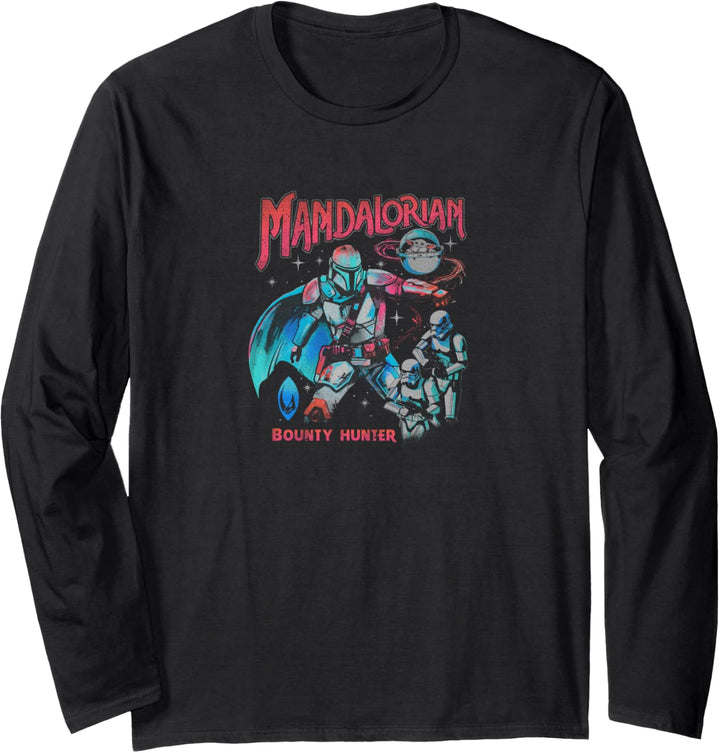Star Wars The Mandalorian Neon Mandalorian Langarmshirt