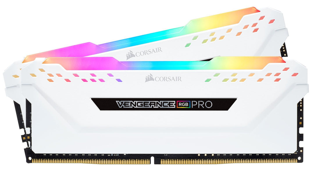 Corsair RGB PRO 16-GB DDR4 3200 MHz C16 XMP 2.0 Enthusiast RGB LED-Beleuchtung Speicherkit, Weiss, 2