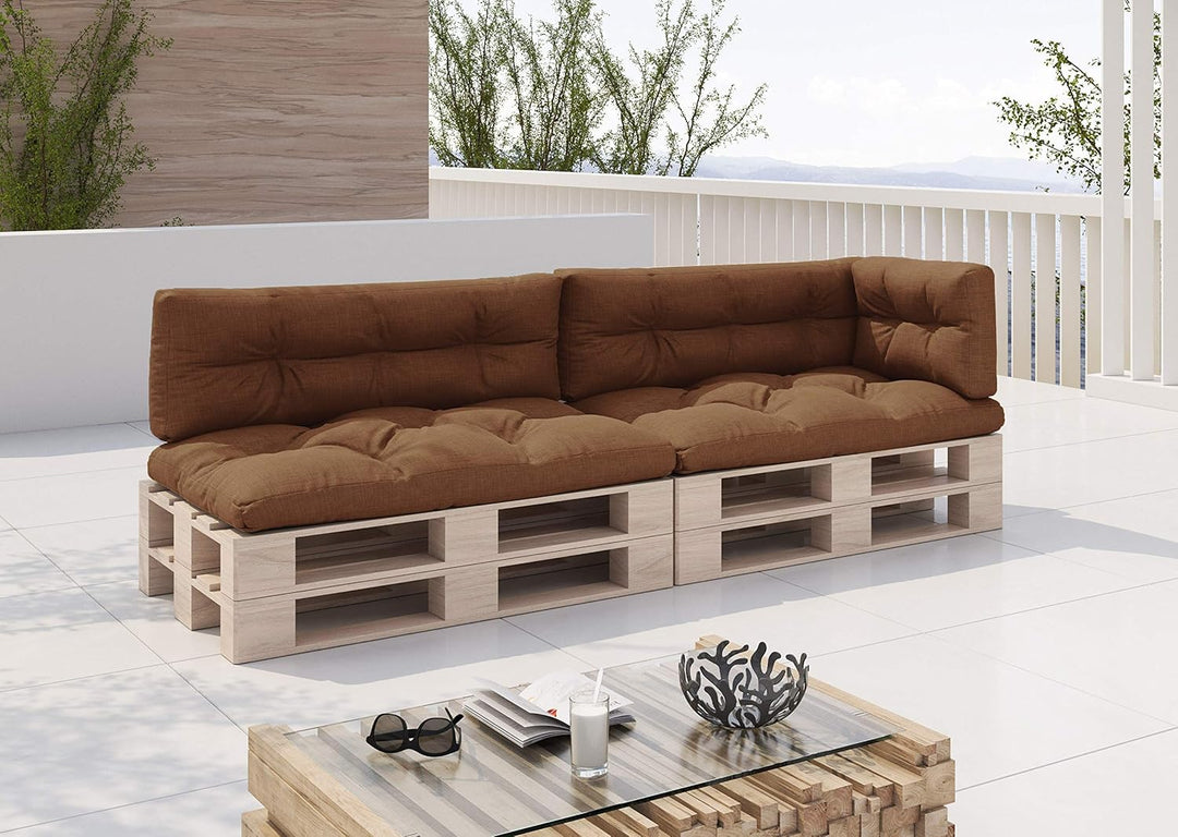 sunnypillow Palettenkissen 5er Set für Europaletten Indoor und Outdoor Palettenpolster Palettensofa