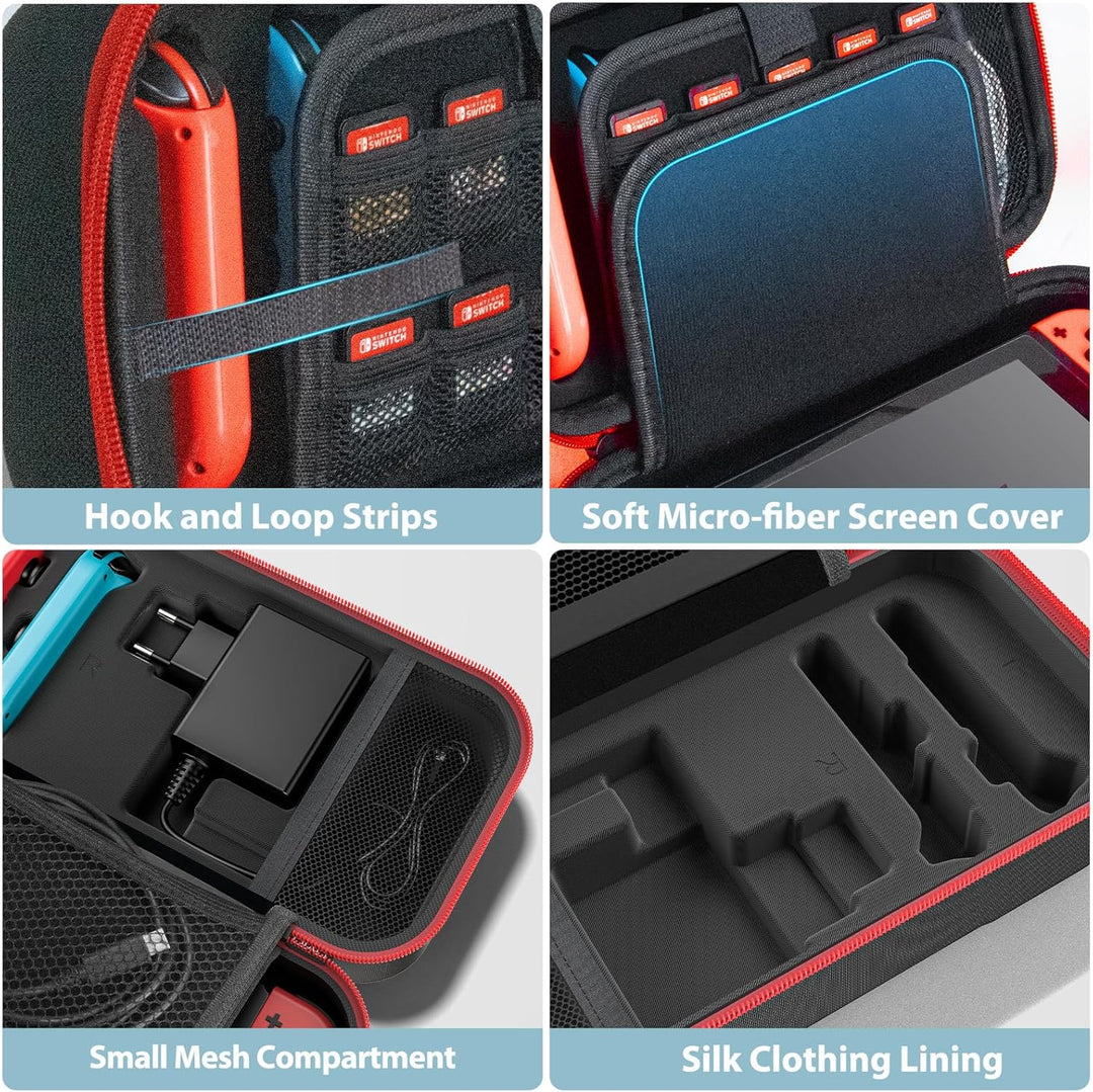 OIVO Switch Tasche kompatibel mit Nintendo Switch/OLED-Modell, Grosse Switch Tragetasche für Joycon