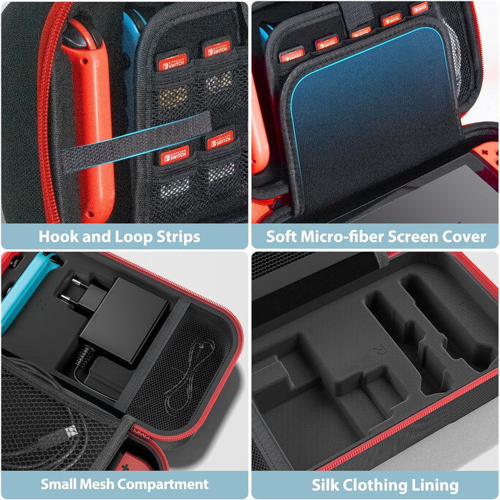 OIVO Switch Tasche kompatibel mit Nintendo Switch/OLED-Modell, Grosse Switch Tragetasche für Joycon
