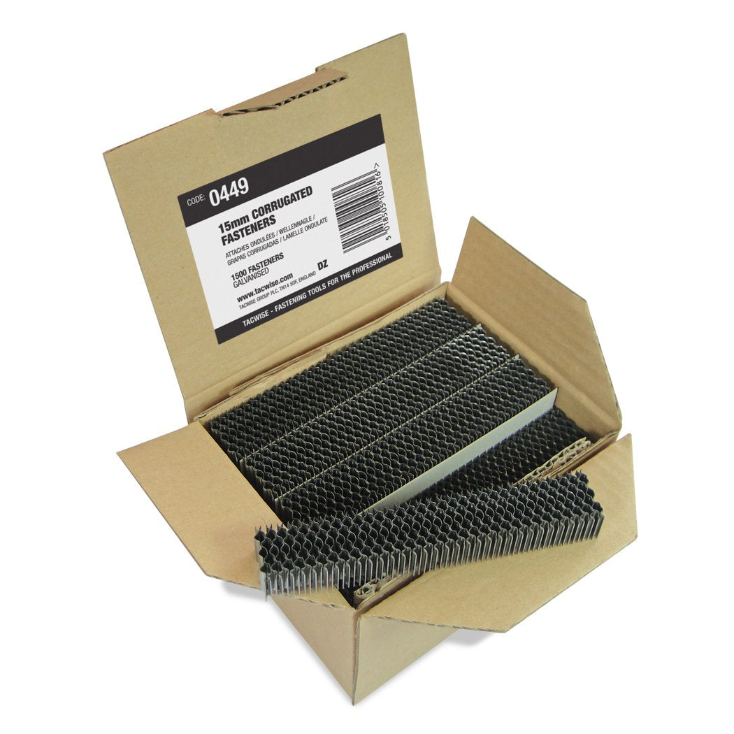 TACWISE 0449 15mm gewellte Heftklammern, 1.500 Stück